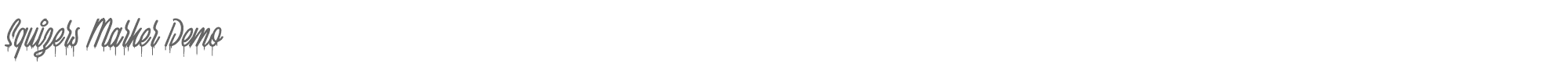 Sample characters Squizers Marker Font